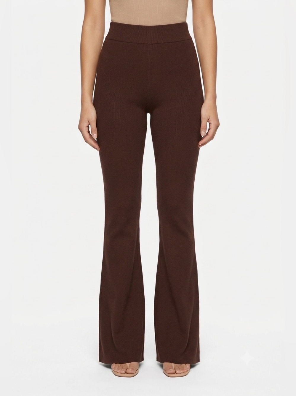 Daily Practice Anthropologie Shuffle Step Knit Flare Pants Brown Women’s M